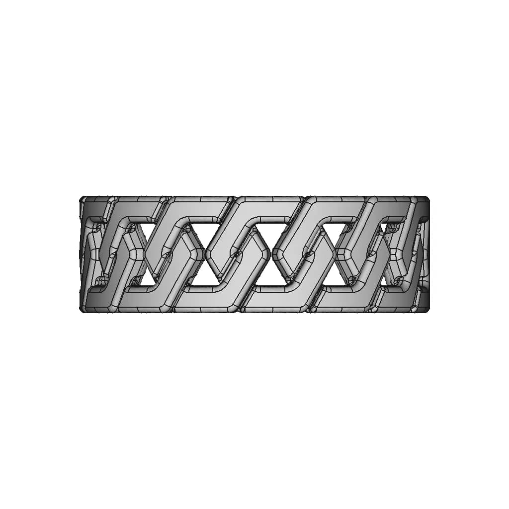 Solidworks: Chain Bracelet (1) - Standard Mechanical Component_0_90_degree_snapshot