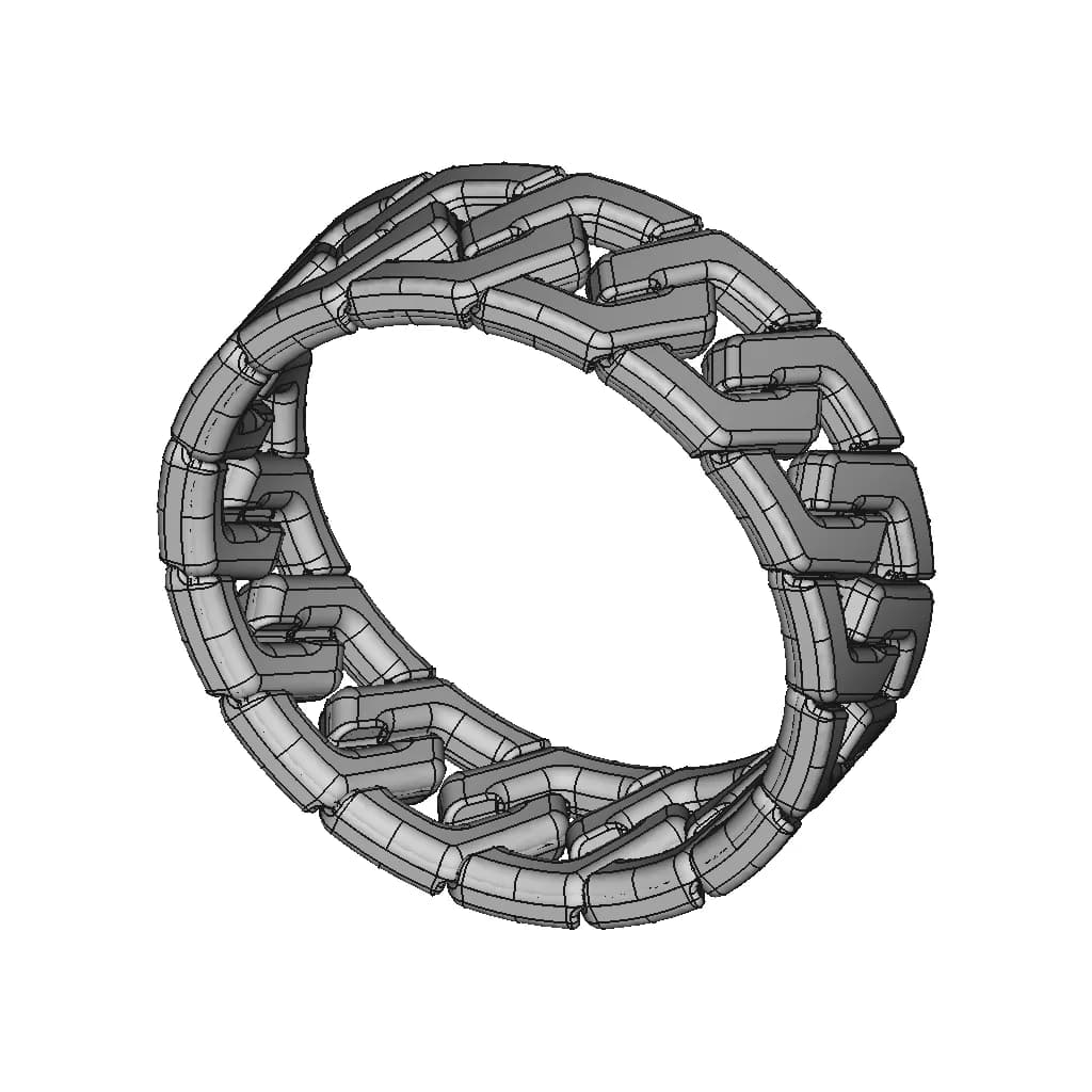 Solidworks: Chain Bracelet (1) - Standard Mechanical Component_60_30_degree_snapshot