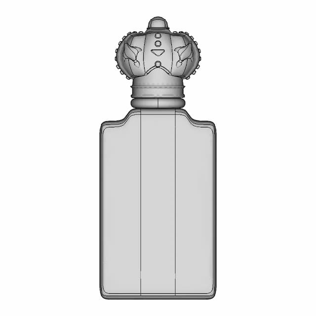 Crown Glass Perfume Bottle - Standard Mechanical Component