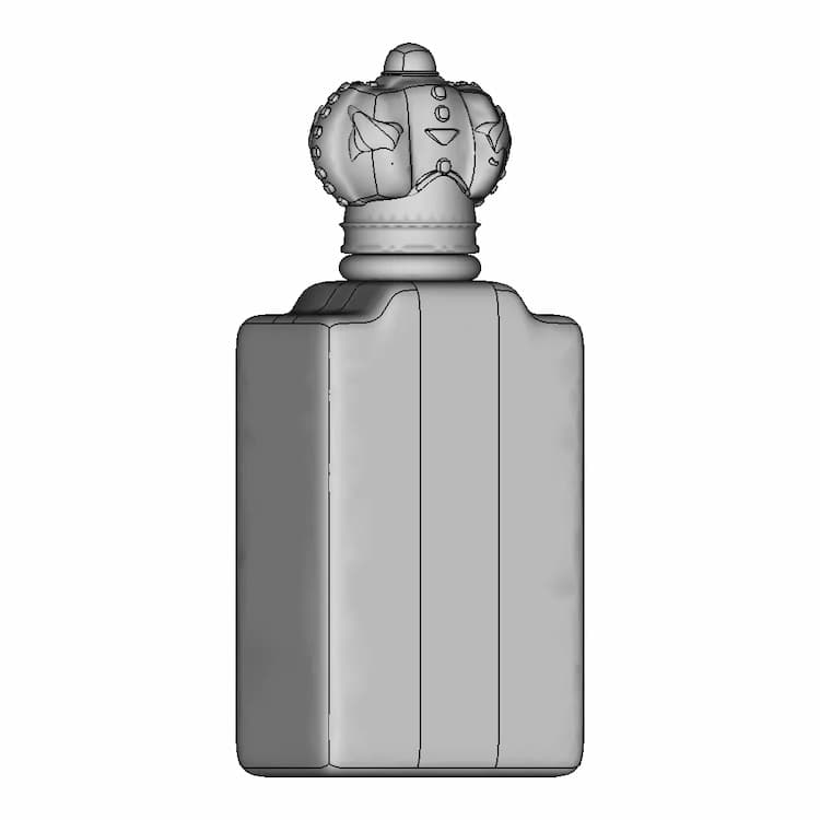 Crown Glass Perfume Bottle - Standard Mechanical Component