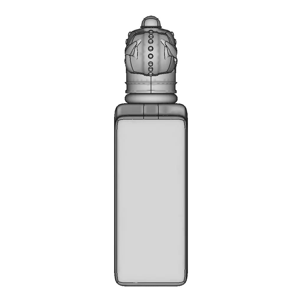 Crown Glass Perfume Bottle - Standard Mechanical Component_0_270_degree_snapshot