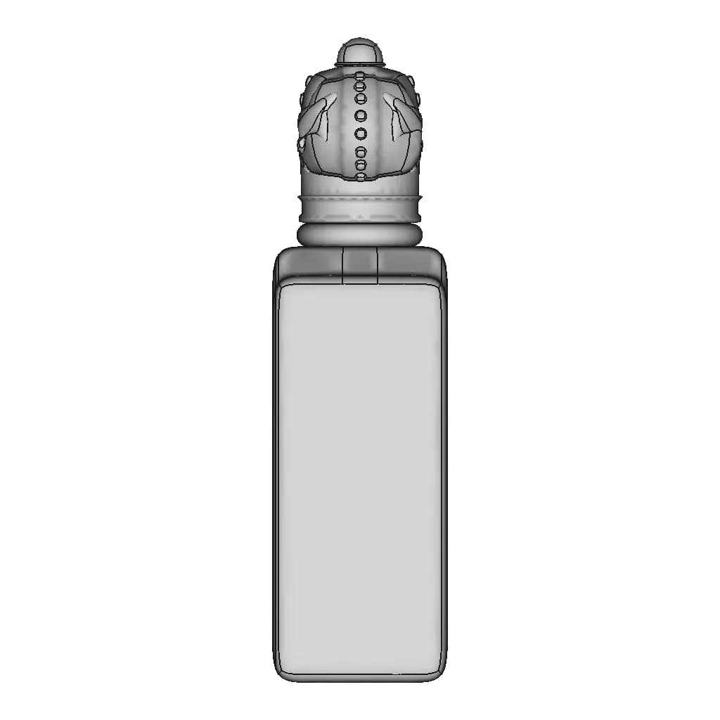 Crown Glass Perfume Bottle - Standard Mechanical Component_0_90_degree_snapshot