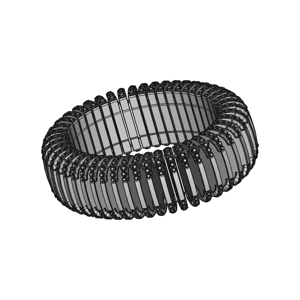 Diamond Bracelet | High-Quality CAD Model_60_30_degree_snapshot