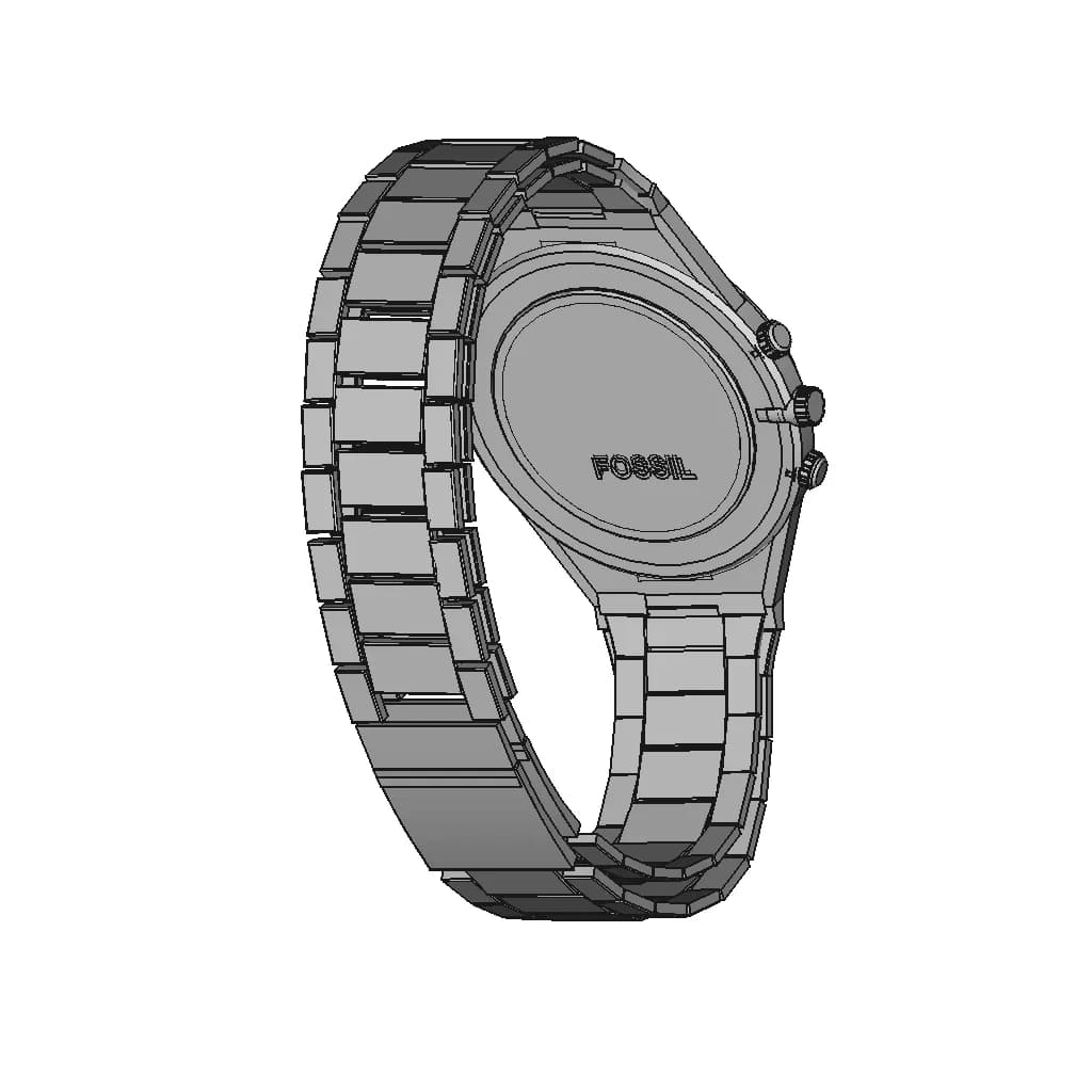 Wrist Watch - Downloadable CAD Representation_60_30_degree_snapshot