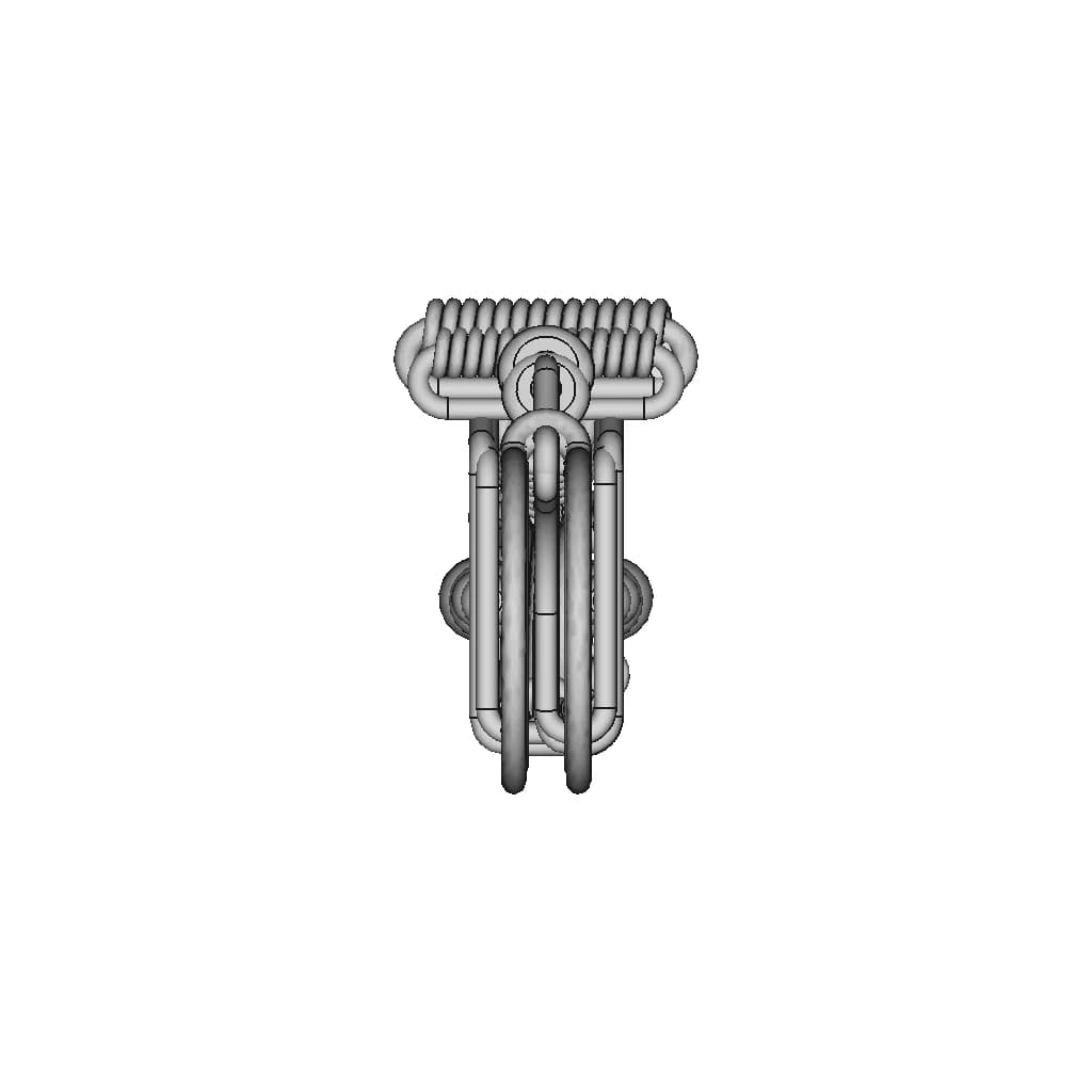 Wire Motorcycle Keychain Clip - Standard Mechanical Component_90_0_degree_snapshot