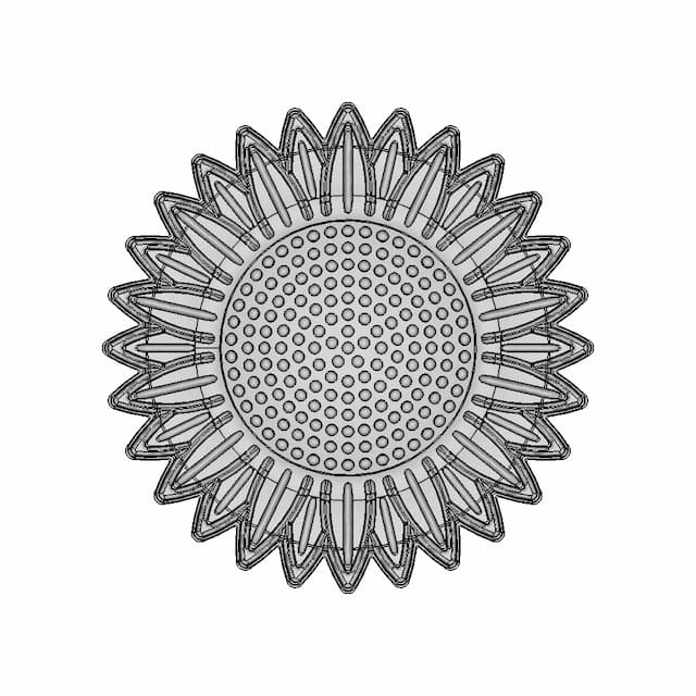 Sun Flower Sheet Metal Part | 3D Engineering Design File
