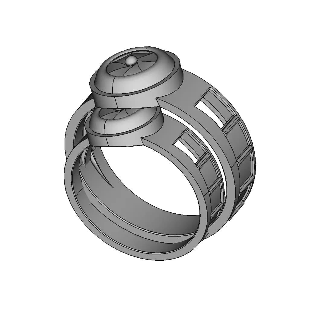 Golden Ring (Pure Ghanaian Gold Ring Sample) - Standard Mechanical Component_60_30_degree_snapshot
