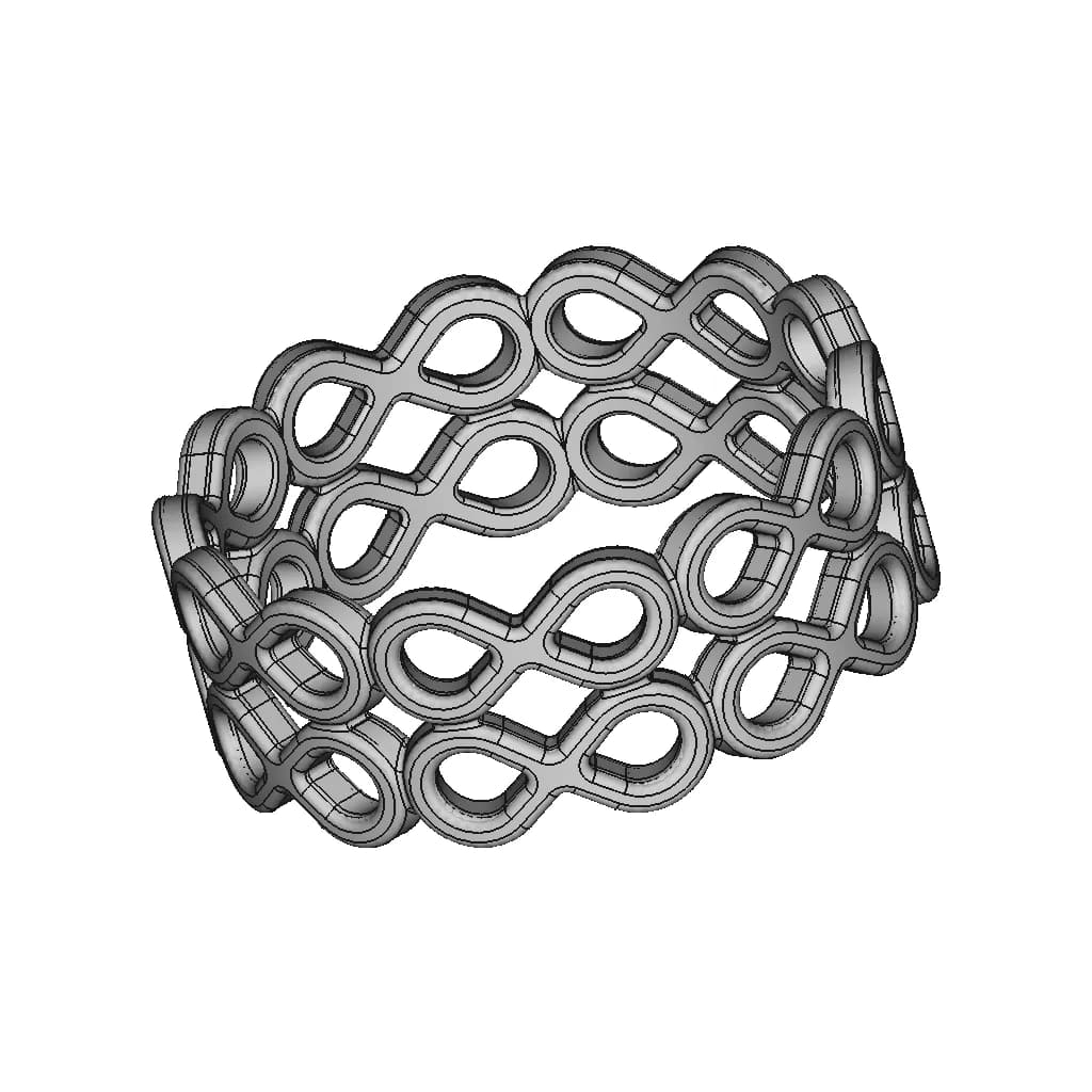 Double Infinity Rings | High-Quality CAD Model_60_30_degree_snapshot