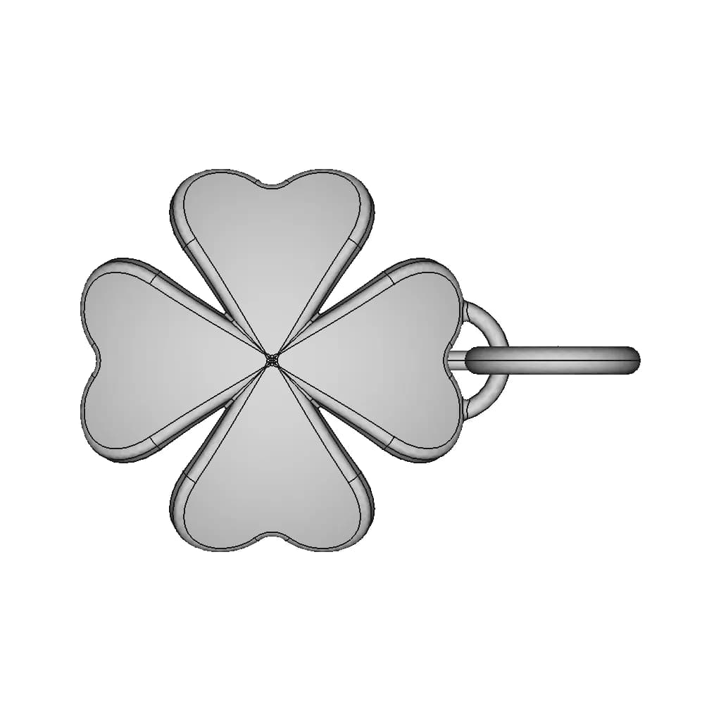 Cloverleaf Pendant For Necklaces | 3D Engineering Design File_270_0_degree_snapshot