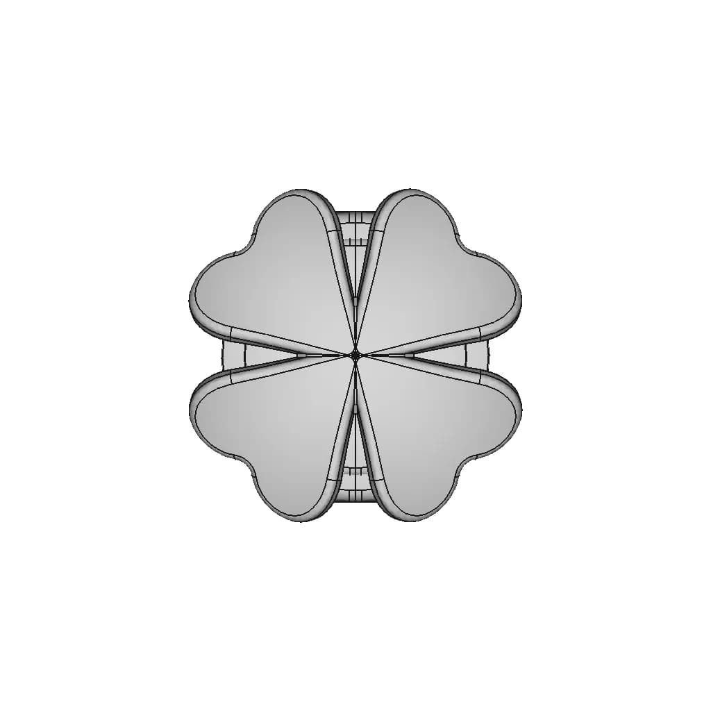 Cloverleaf Stud Earring | High-Quality CAD Model_0_0_degree_snapshot