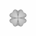 Cloverleaf Stud Earring | High-Quality CAD Model_0_0_degree_snapshot