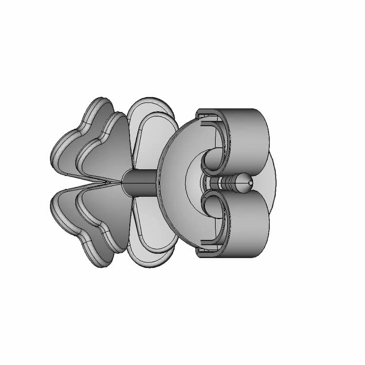 Cloverleaf Stud Earring | High-Quality CAD Model