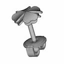 Cloverleaf Stud Earring | High-Quality CAD Model_60_30_degree_snapshot