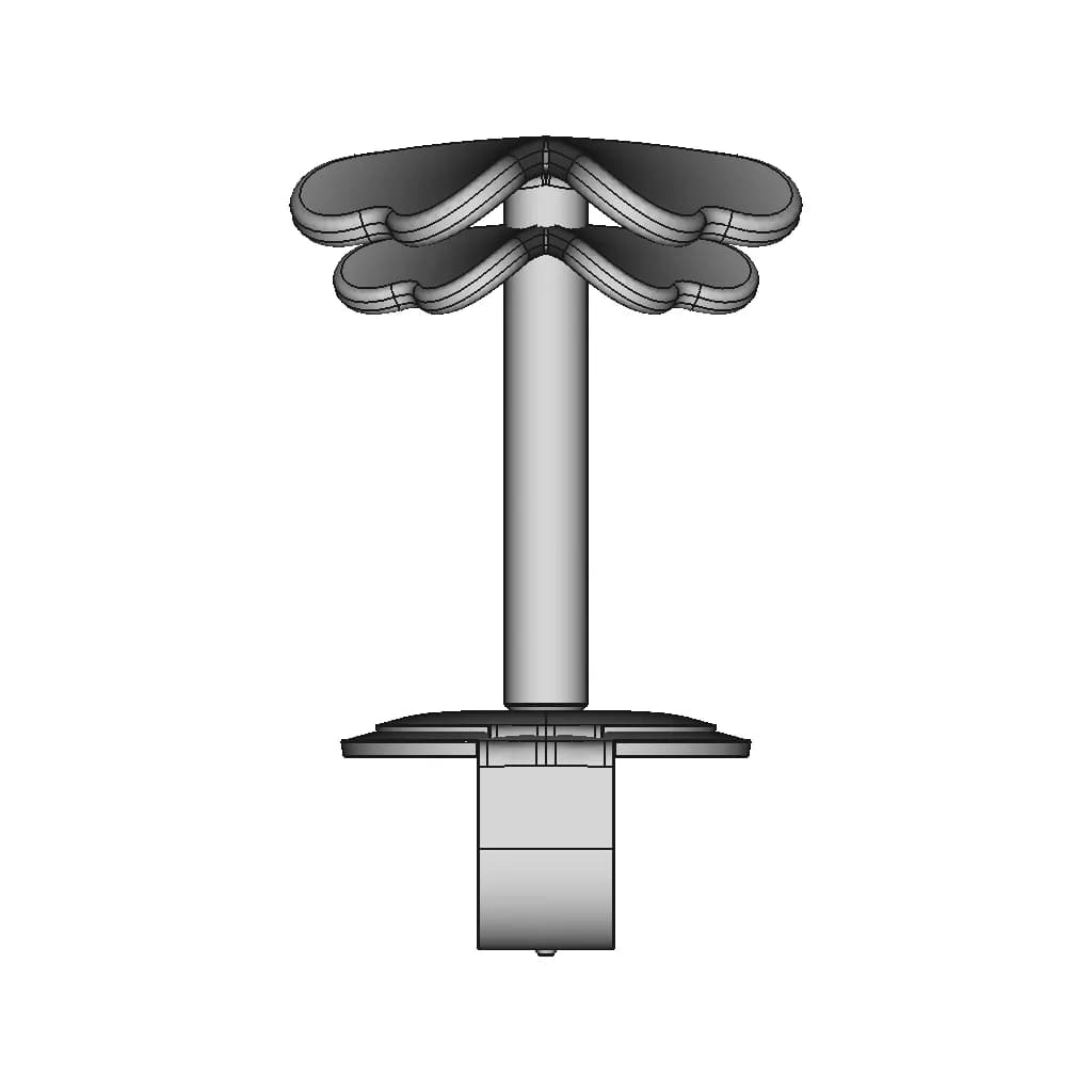 Cloverleaf Stud Earring | High-Quality CAD Model_90_0_degree_snapshot