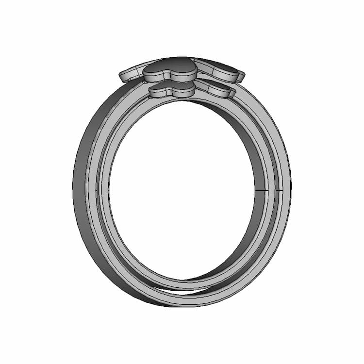 Cloverleaf Ring - Downloadable CAD Representation