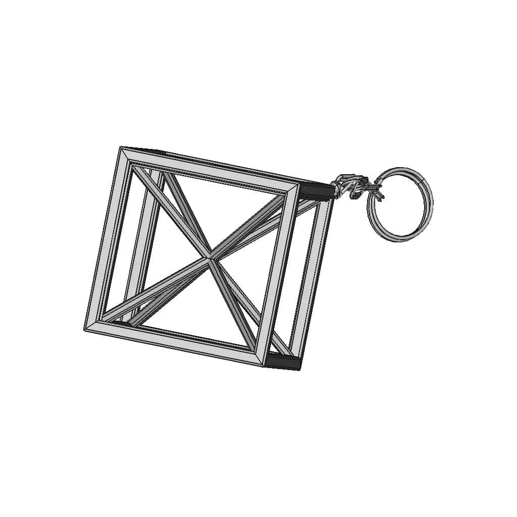 Modernistic Keychain | High-Quality CAD Model_0_0_degree_snapshot