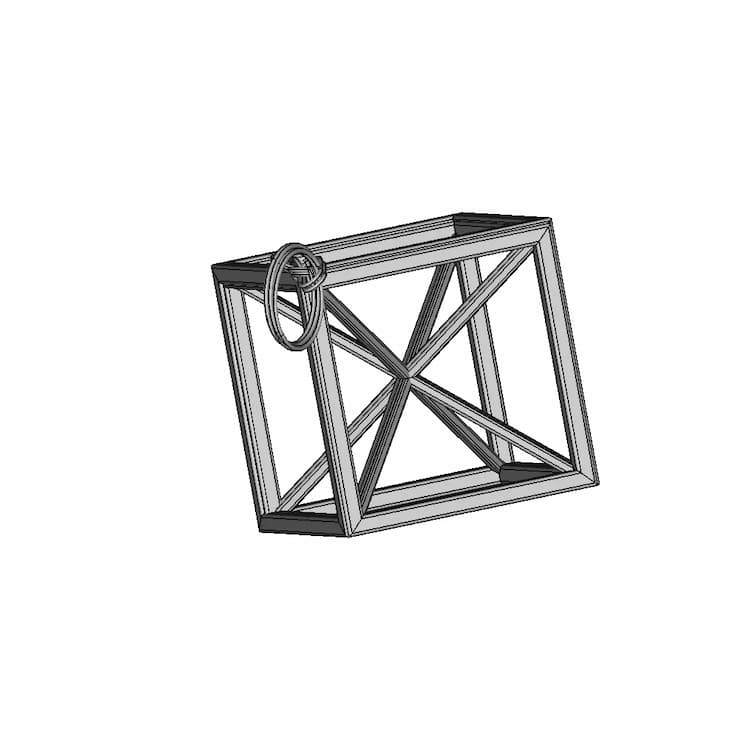 Modernistic Keychain | High-Quality CAD Model