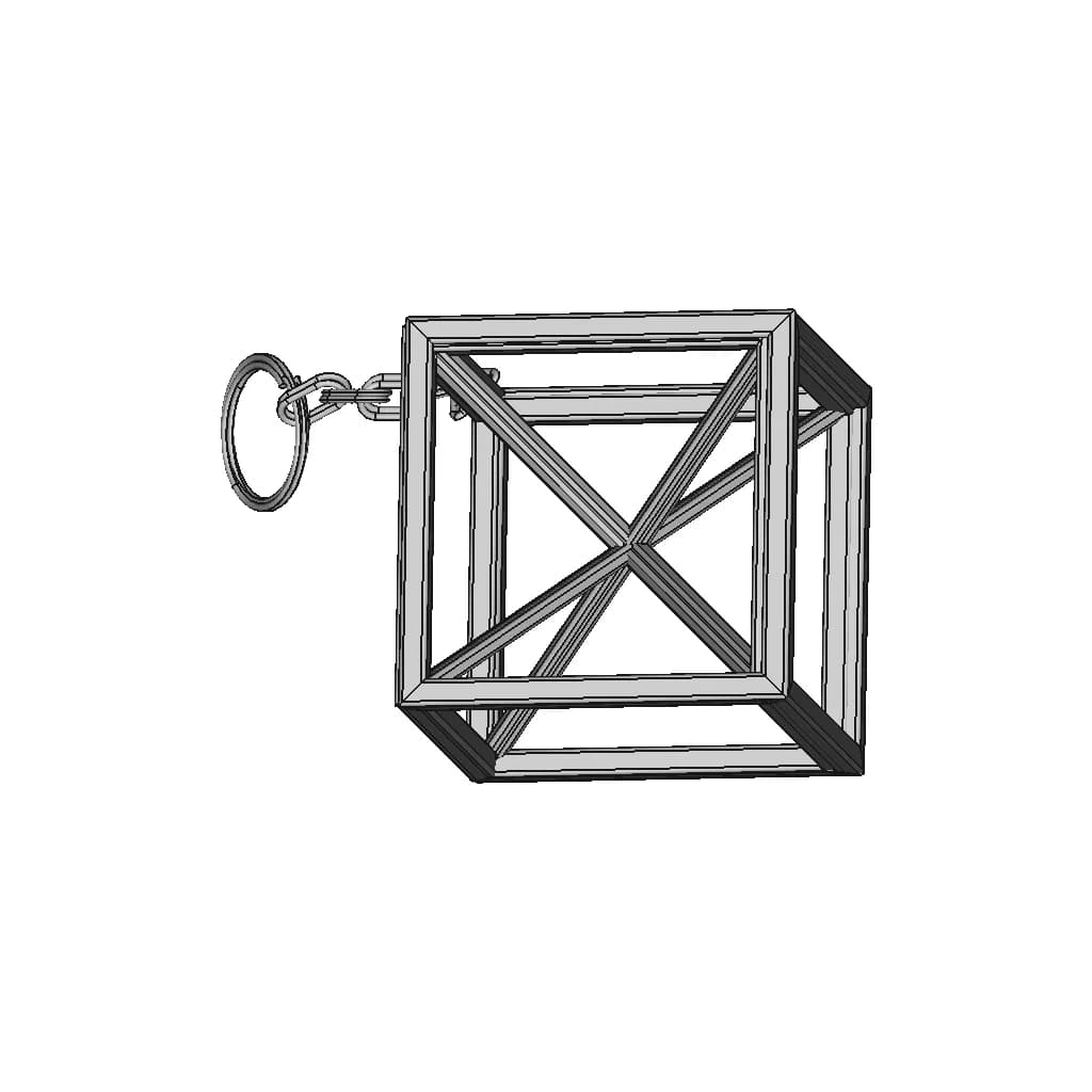 Modernistic Keychain | High-Quality CAD Model_0_270_degree_snapshot