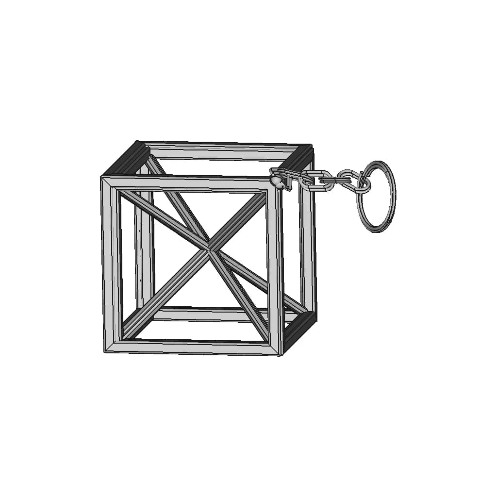 Modernistic Keychain | High-Quality CAD Model_0_90_degree_snapshot