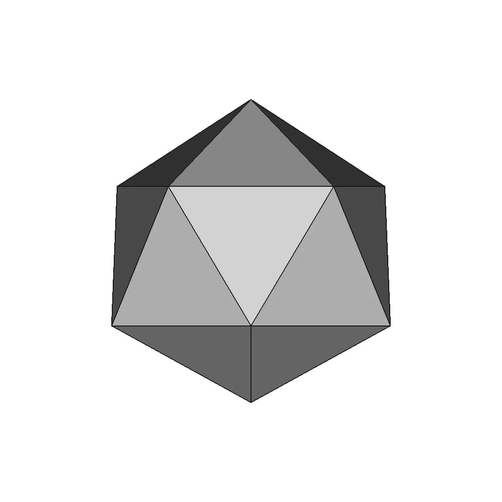 Icosahedron_20 Sided Dice - Standard Mechanical Component_0_0_degree_snapshot