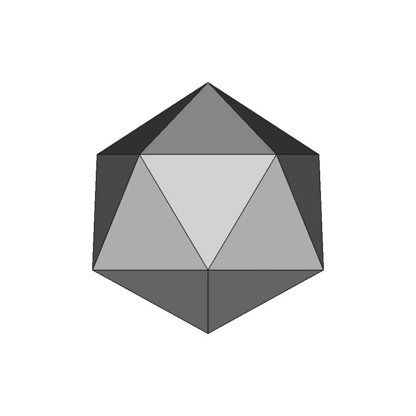 Icosahedron_20 Sided Dice - Standard Mechanical Component