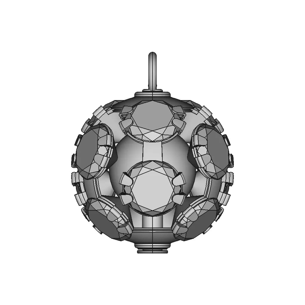 Pendant For Necklaces - Standard Mechanical Component_0_90_degree_snapshot