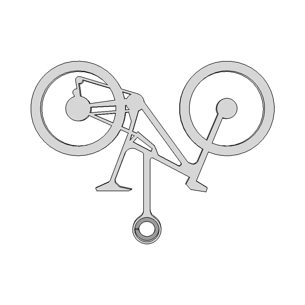 Mountain Bike Earring | 3D Engineering Design File_270_0_degree_snapshot