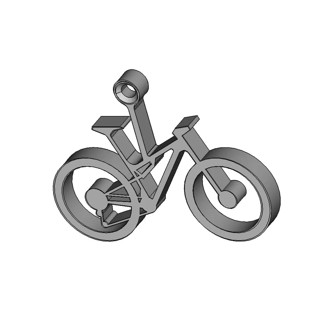 Mountain Bike Earring | 3D Engineering Design File_60_30_degree_snapshot
