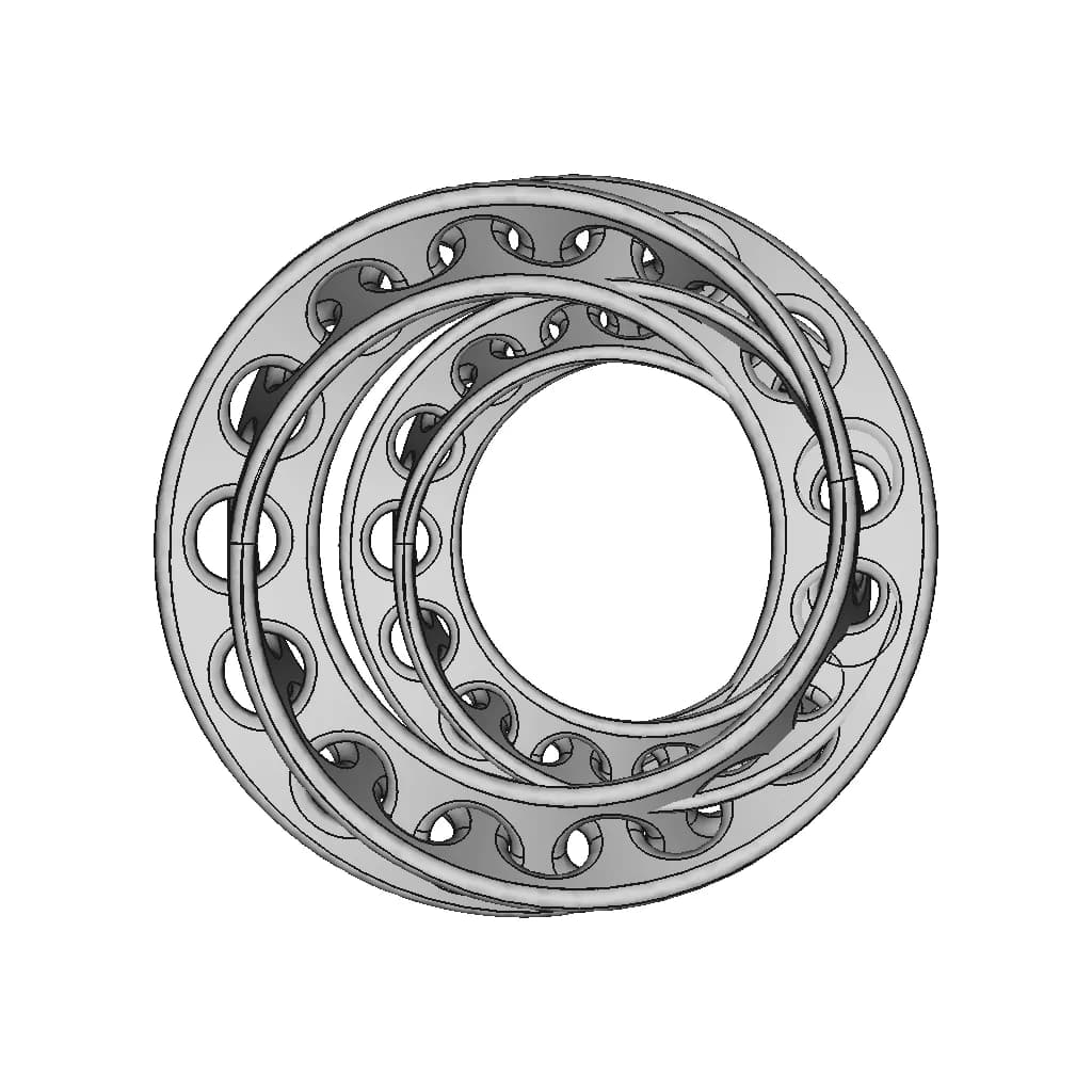 Solidworks: Interlocked Mobius Rings | High-Quality CAD Model_270_0_degree_snapshot
