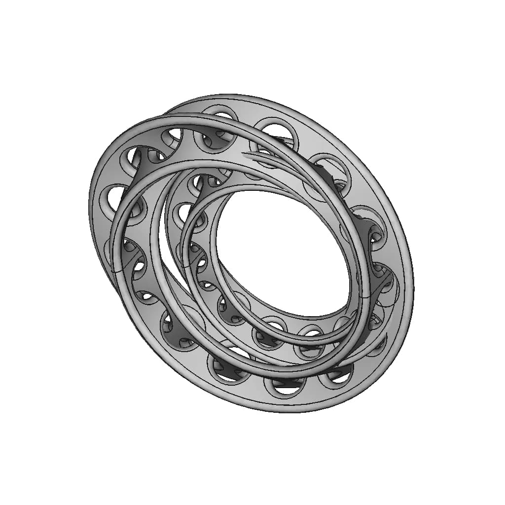 Solidworks: Interlocked Mobius Rings | High-Quality CAD Model_60_30_degree_snapshot