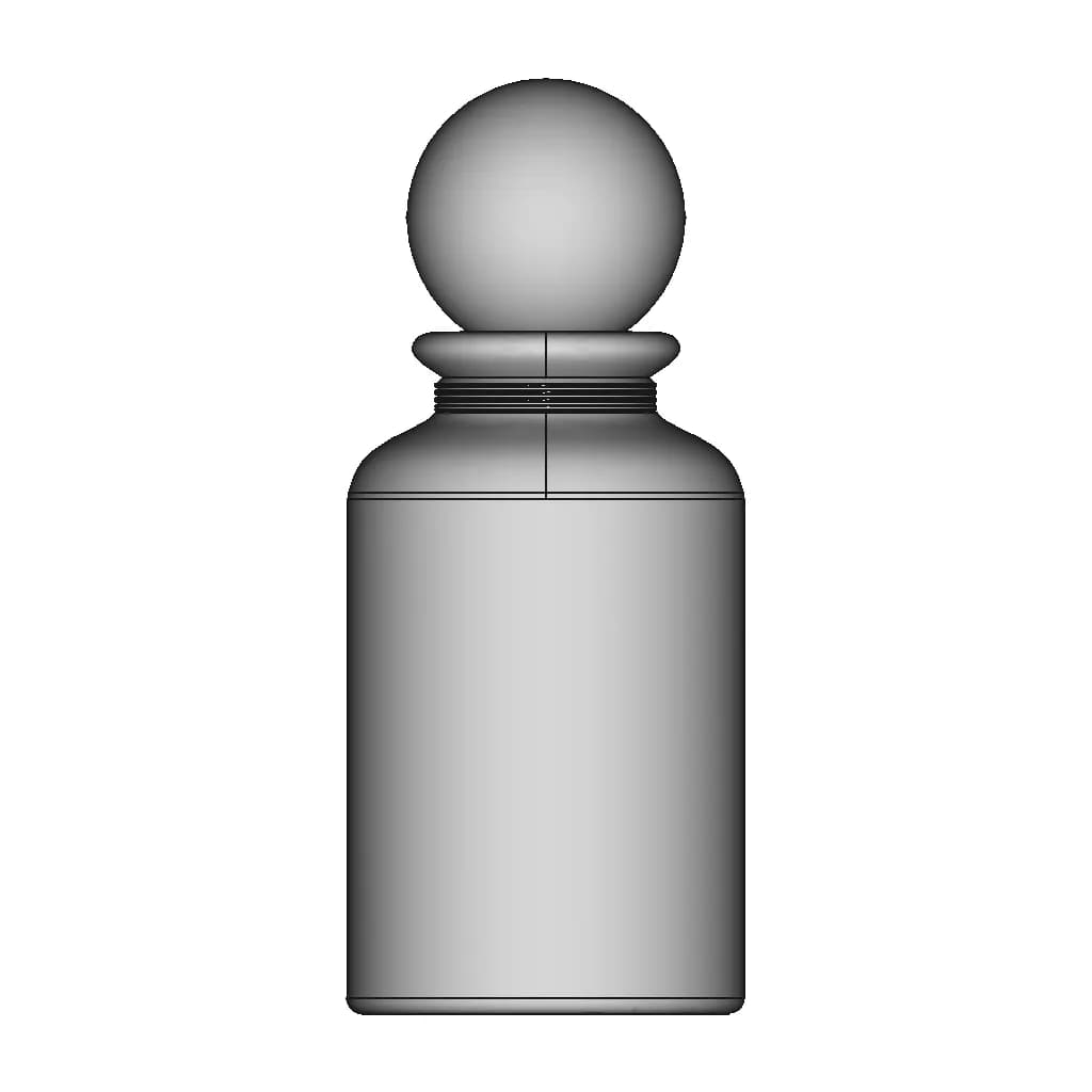 Glass Perfume Container - Downloadable CAD Representation_0_90_degree_snapshot