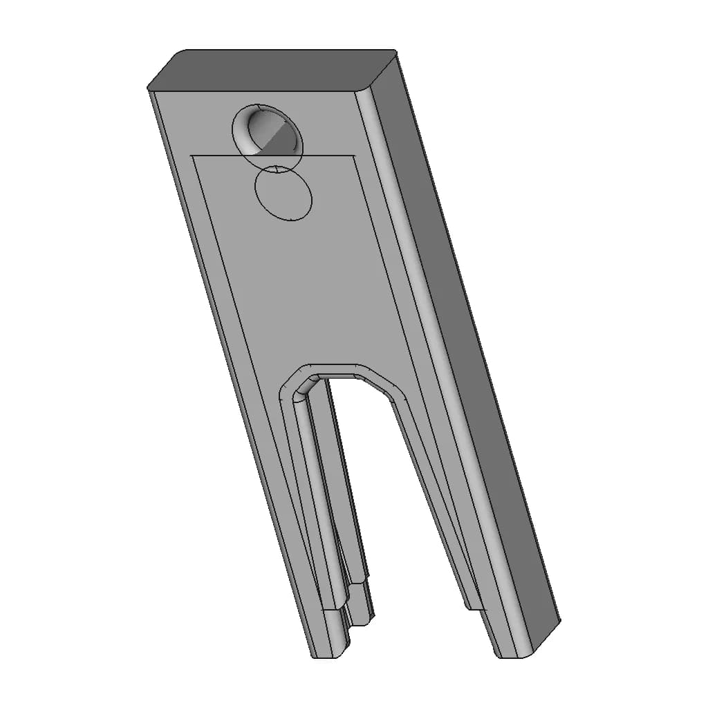 Yubikey 5C Nfc Keychain | High-Quality CAD Model_60_30_degree_snapshot