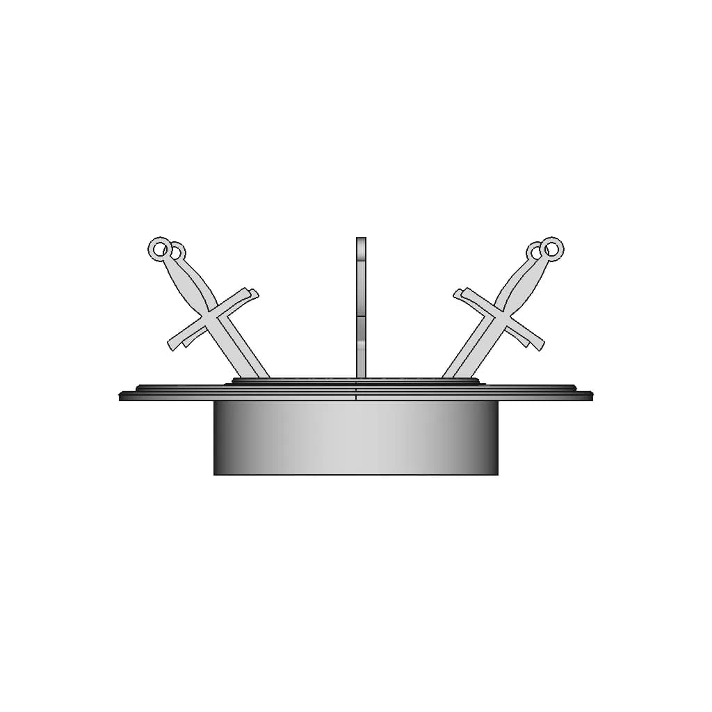 Jewellery Base With Swords - Standard Mechanical Component_0_90_degree_snapshot