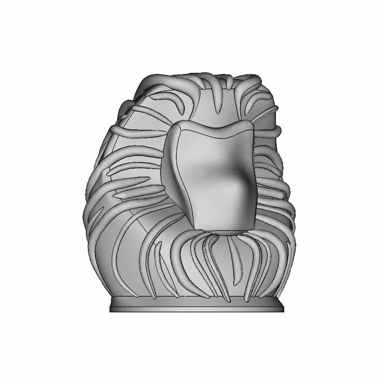 Ready To Print Lion Head | High-Quality CAD Model
