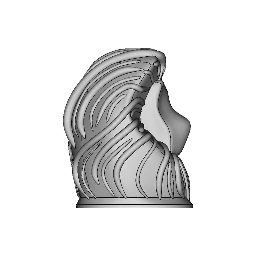 Ready To Print Lion Head | High-Quality CAD Model_0_90_degree_snapshot