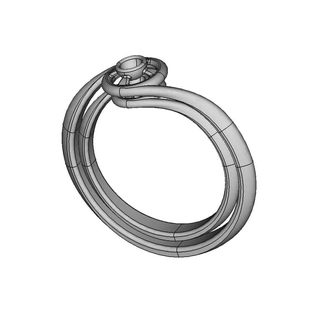 Ring With Pearl | High-Quality CAD Model_60_30_degree_snapshot