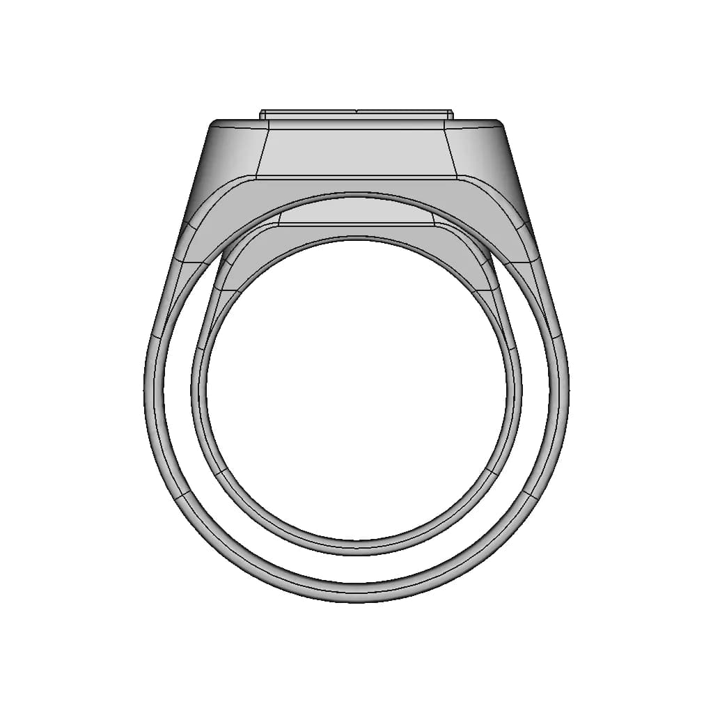 Chevalière / Signet Ring | 3D Engineering Design File_0_0_degree_snapshot