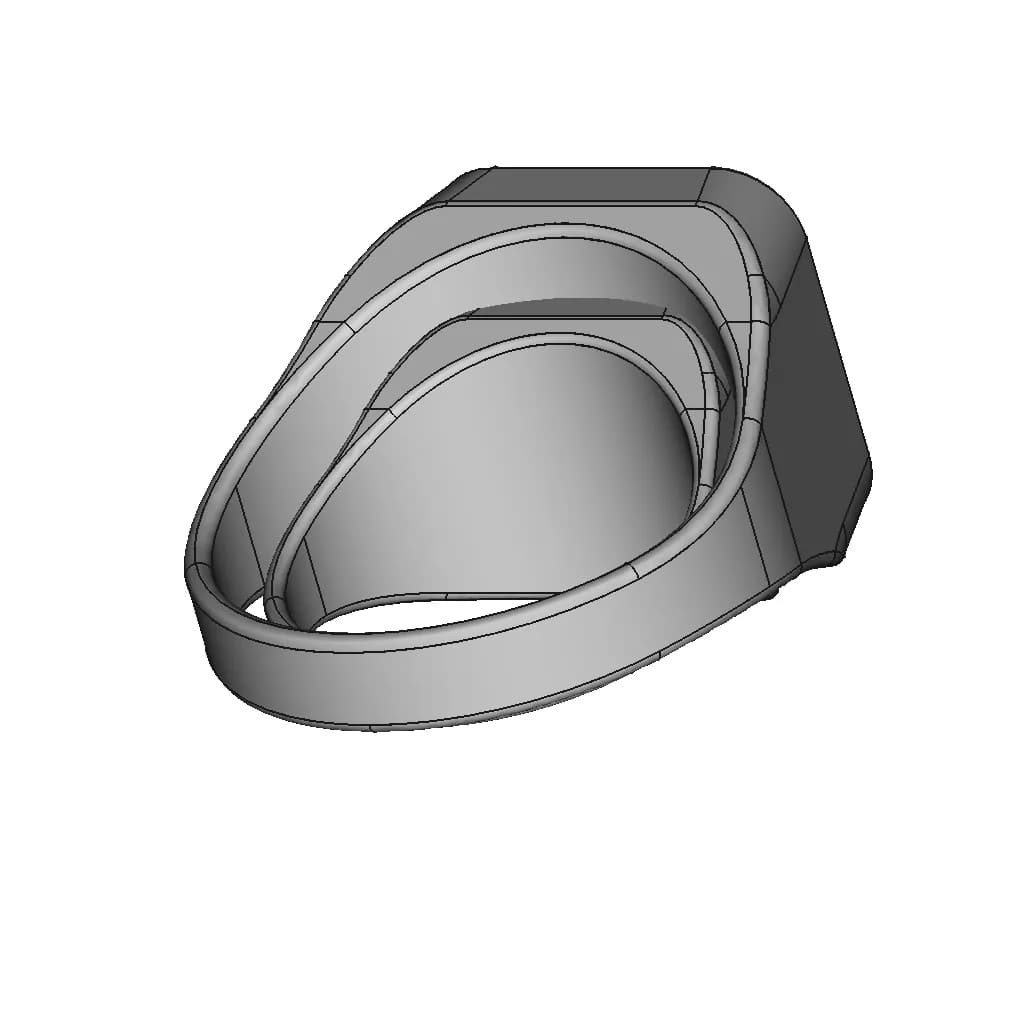 Chevalière / Signet Ring | 3D Engineering Design File_60_30_degree_snapshot
