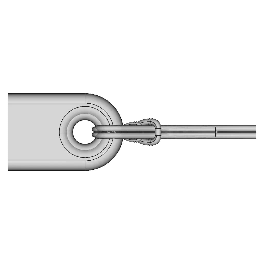 3D Lanyard Cord Mockup ( Mockup 3D De Cordão ) - Downloadable CAD Representation_0_90_degree_snapshot