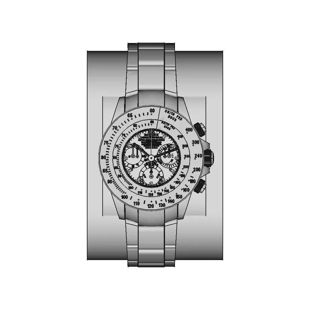 Rolex - Daytona | High-Quality CAD Model_0_0_degree_snapshot