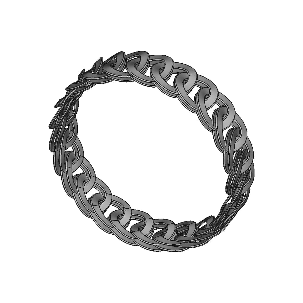 Solidworks: Chain Bracelet - Downloadable CAD Representation_60_30_degree_snapshot