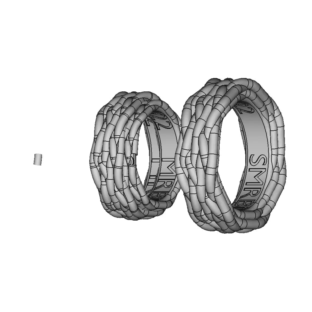 7 String Braid Wedding Ring - Downloadable CAD Representation_60_30_degree_snapshot