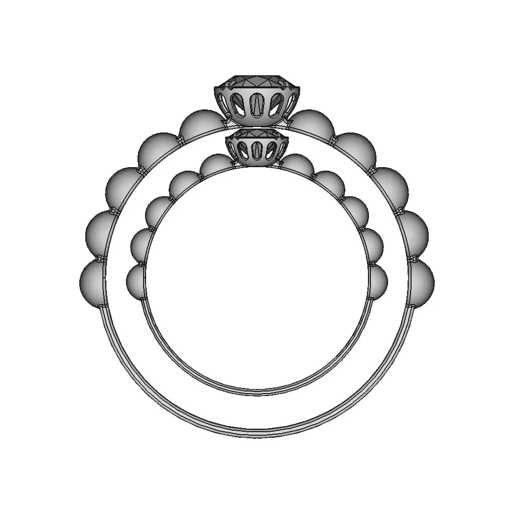 Ladies Ring With Zirconia | High-Quality CAD Model_0_0_degree_snapshot