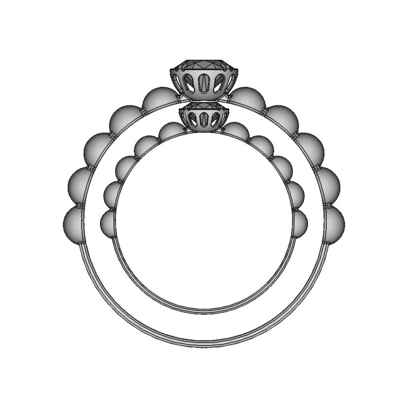Ladies Ring With Zirconia | High-Quality CAD Model