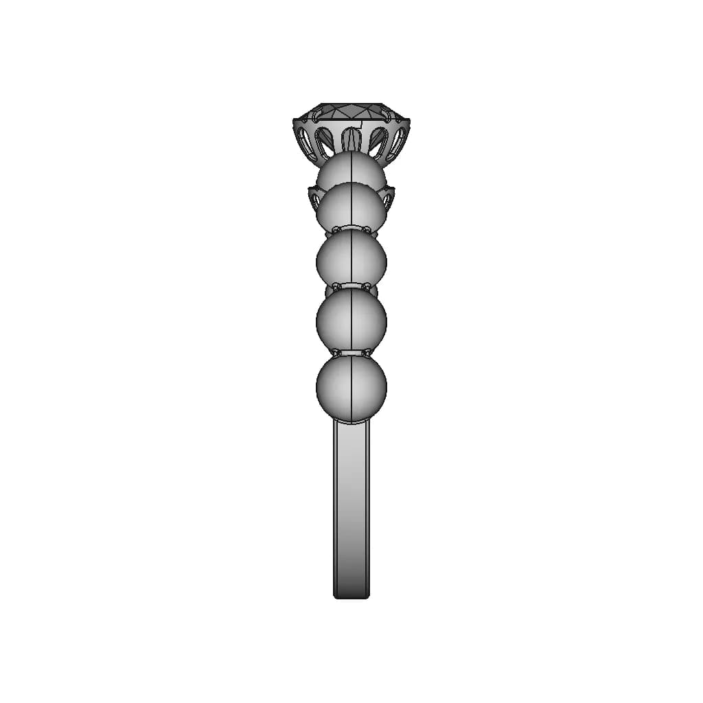 Ladies Ring With Zirconia | High-Quality CAD Model_0_270_degree_snapshot