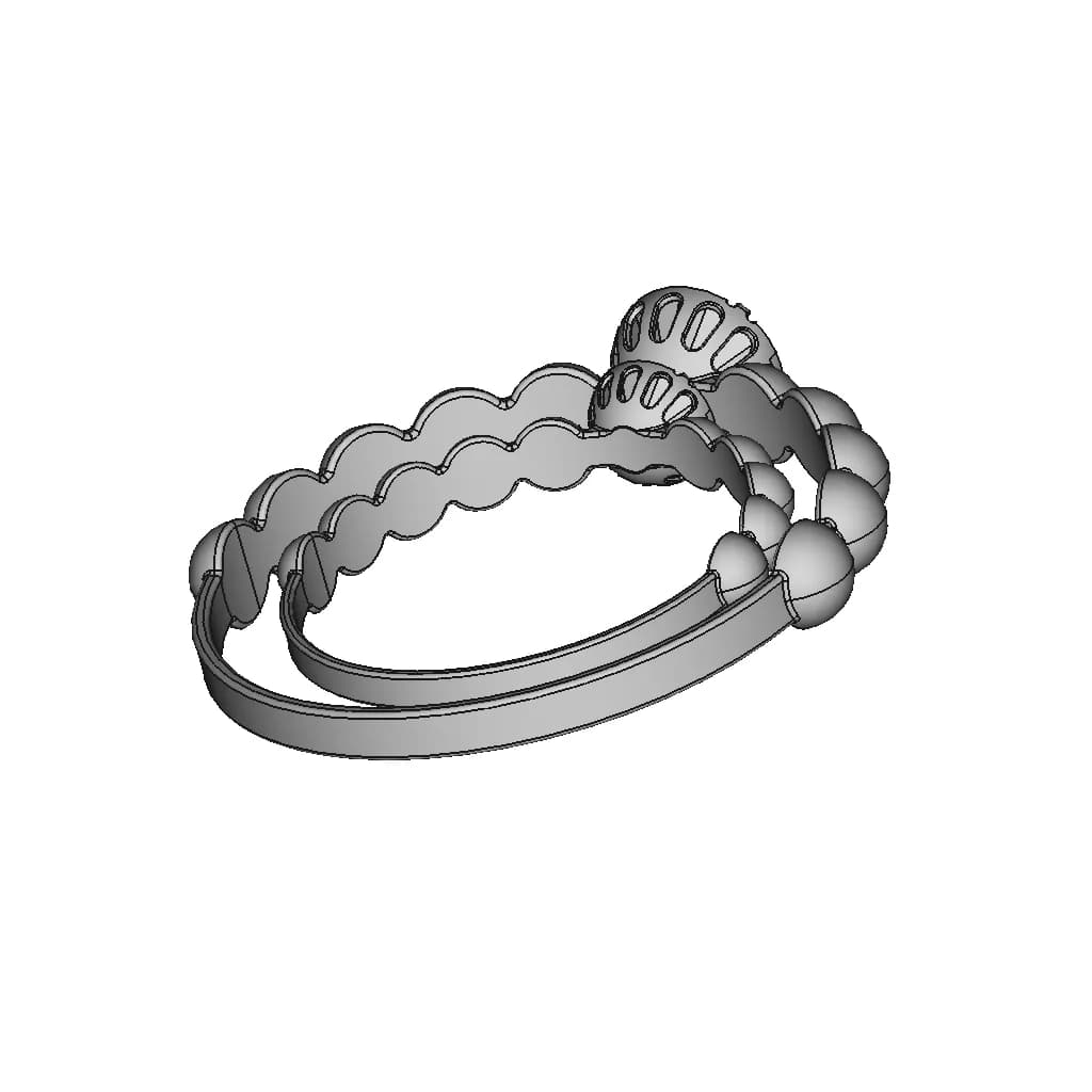 Ladies Ring With Zirconia | High-Quality CAD Model_60_30_degree_snapshot