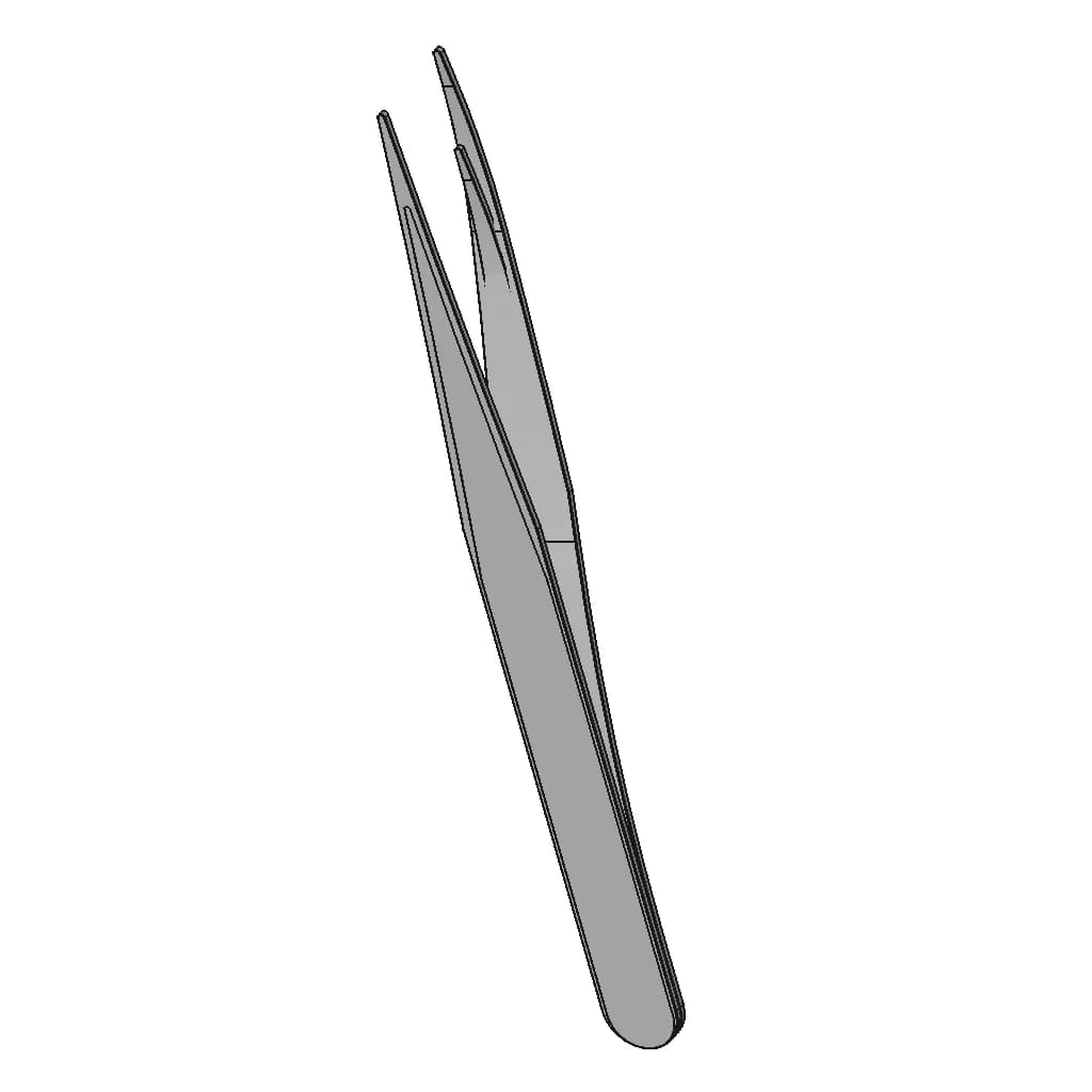 Tweezer Clip | High-Quality CAD Model_60_30_degree_snapshot