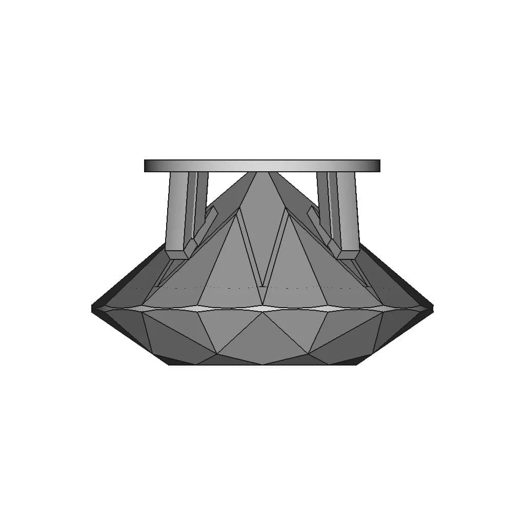 Di̇amond (Elmas) | 3D Engineering Design File_270_0_degree_snapshot