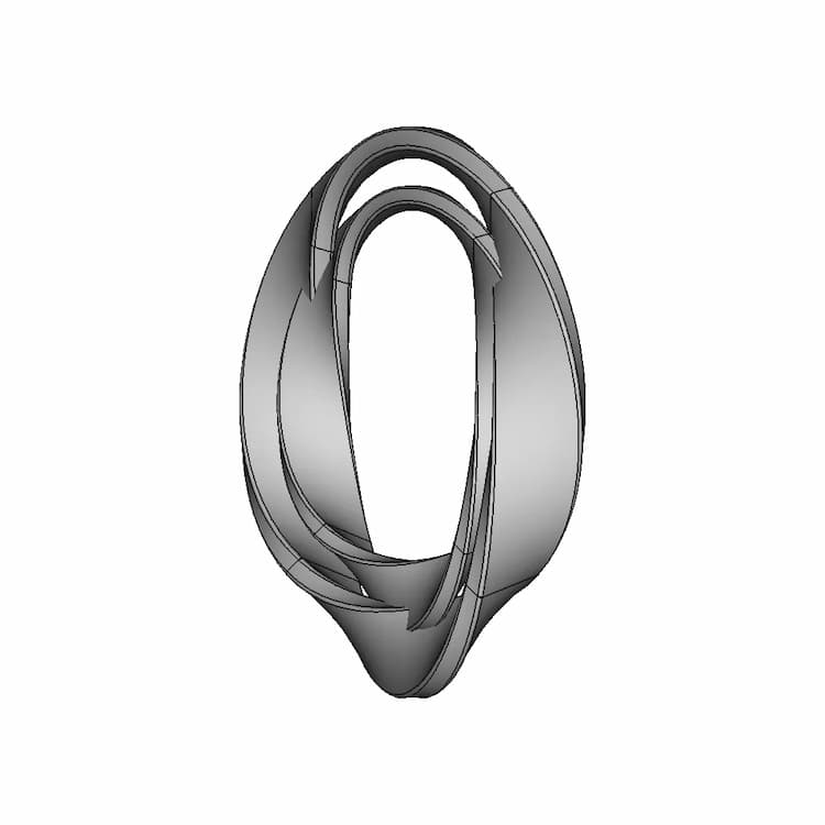 540 Degree Twist Möbius Strip - Downloadable CAD Representation