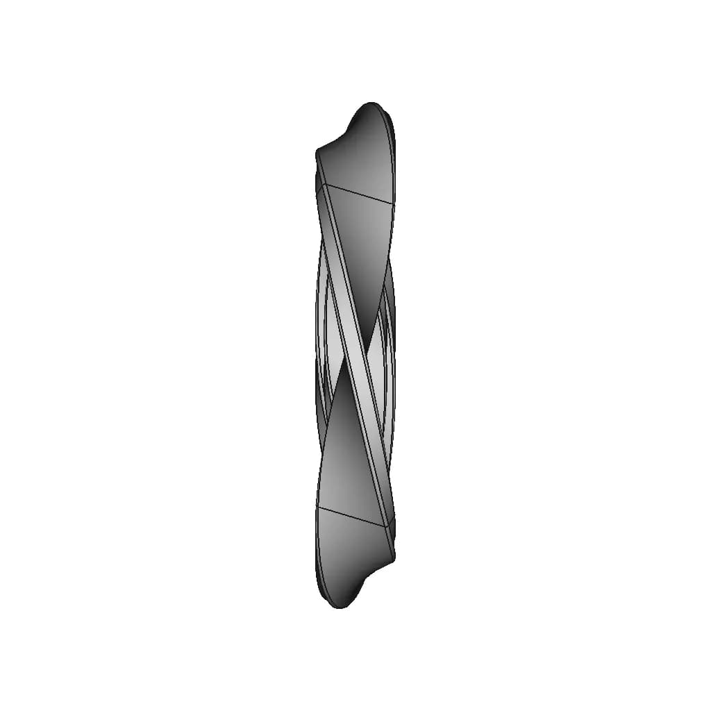 540 Degree Twist Möbius Strip - Downloadable CAD Representation_90_0_degree_snapshot